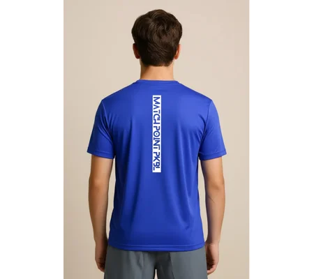 Men's Vertical Logo Royal Blue Performance Tee