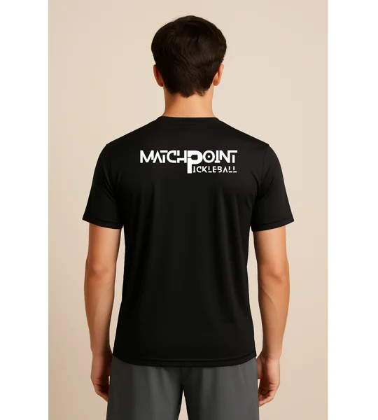 Men's Match Point Black Performance Tee