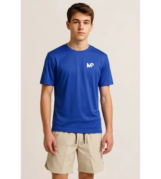 Junior Match Point Vertical Royal Blue Performance Tee