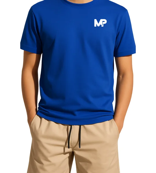 Junior Match Point Vertical Royal Blue Performance Tee