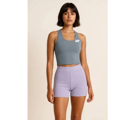 Women's High Support Sports Top - Blue-Grey
