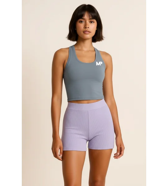 Women's High Support Sports Top - Blue-Grey
