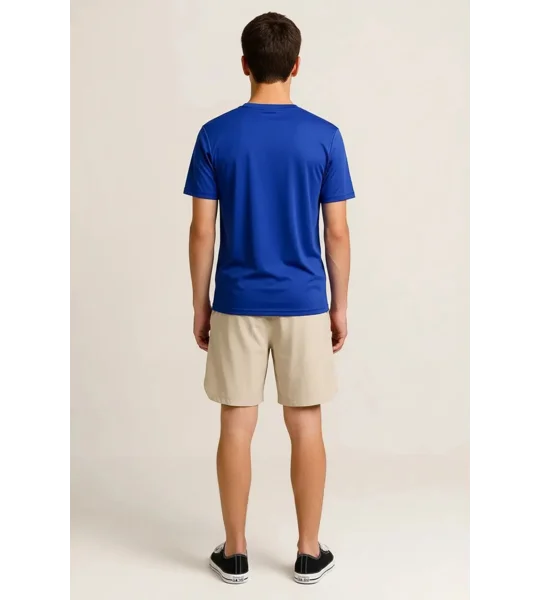 Junior Match Point Single MP logo Royal Blue Performance Tee