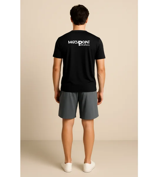 Men's Match Point Black Performance Tee