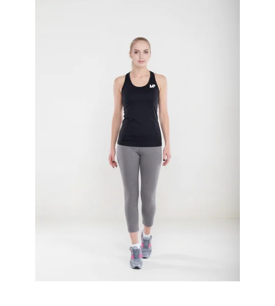 Women's/Junior's Racerback Stretch Tank Top Black