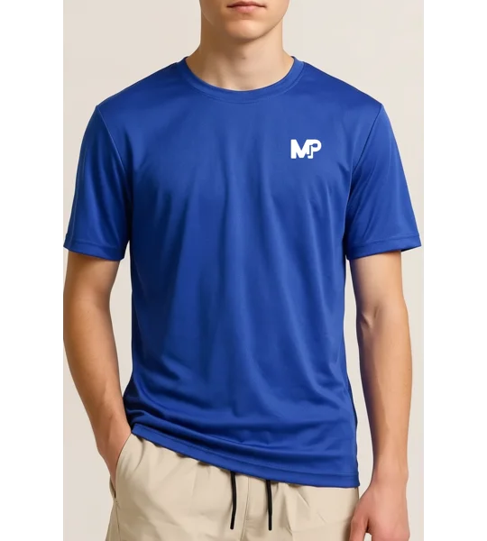 Junior Match Point Vertical Royal Blue Performance Tee