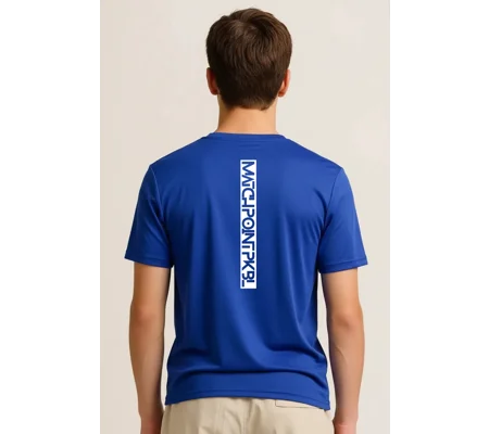Junior Match Point Vertical Royal Blue Performance Tee