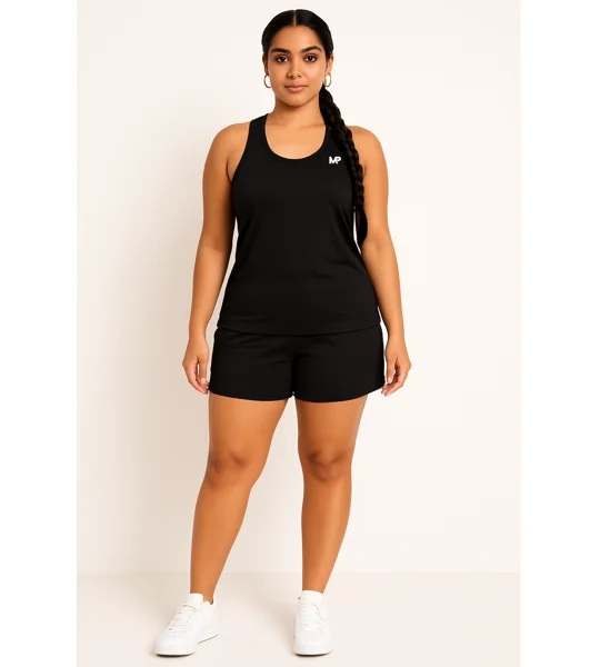 Women's/Junior's Racerback Stretch Tank Top Black