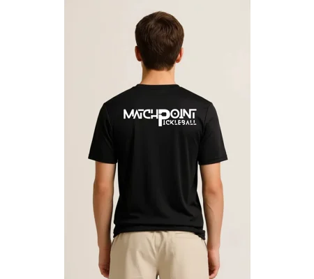 Junior Match Point Black Performance Tee