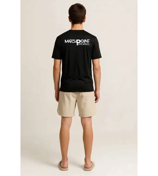 Junior Match Point Black Performance Tee