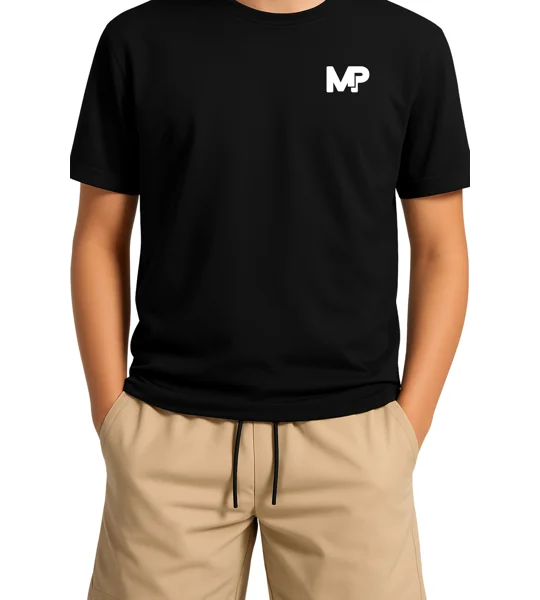 Junior Match Point Black Performance Tee