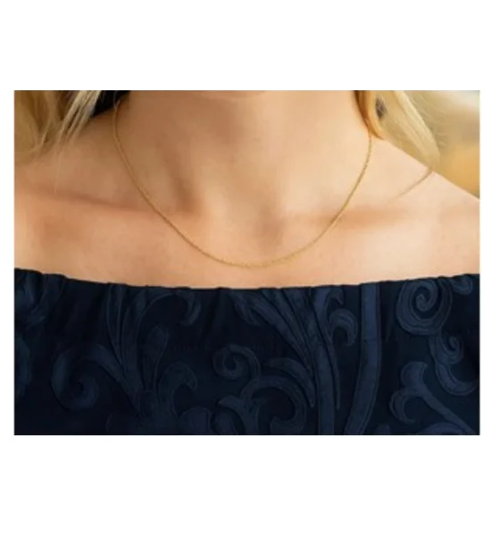 15kt yellow gold machine rope vhain