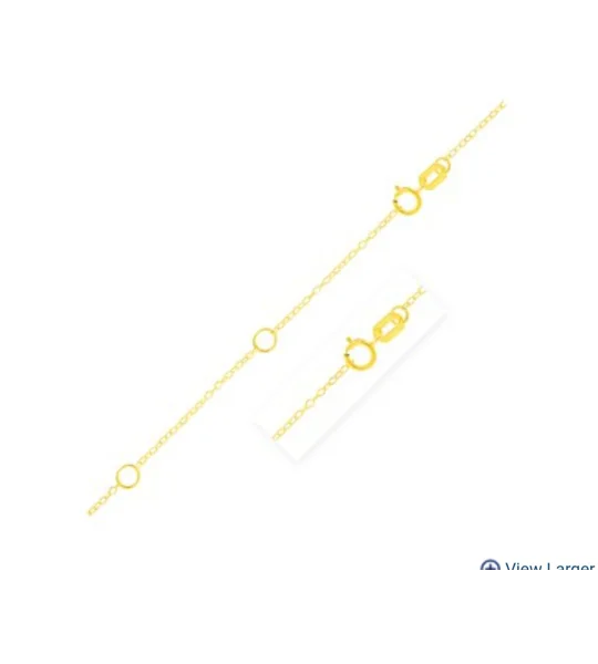 14kt extendable piatto chain