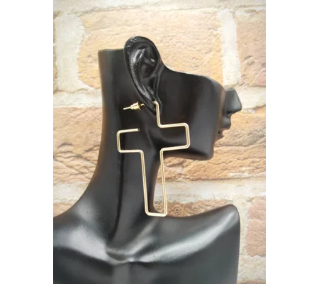 Bold Faith Cross Earrings