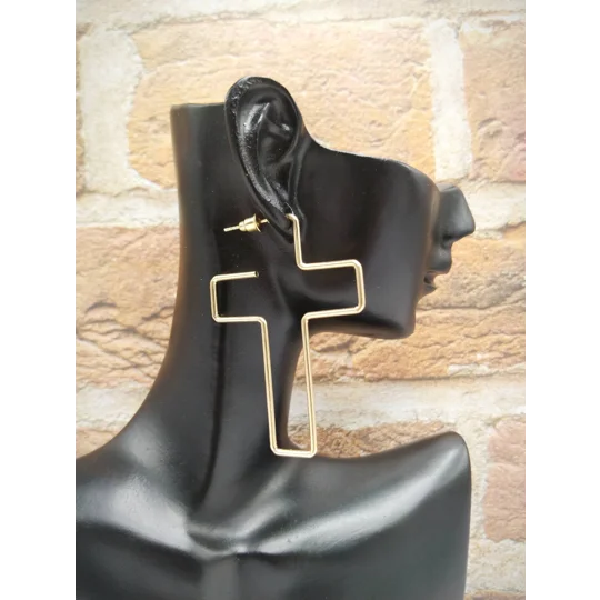 Bold Faith Cross Earrings