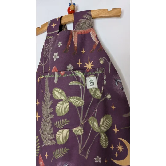 Toddler dungarees,(2-3y) , enchanted woods, witchy celestial pattern baby gift, kids clothes