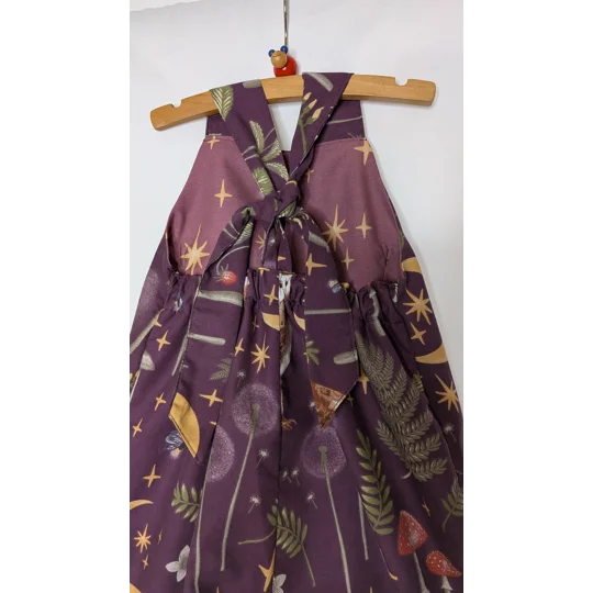 Toddler dungarees,(2-3y) , enchanted woods, witchy celestial pattern baby gift, kids clothes