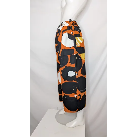 Wide Leg Trousers: Size 22, stretch waist pants, plus size, cats pattern pants, casual trousers