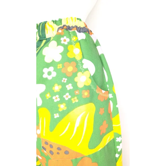 Loose Leg trousers size 12, sunflower field. Cotton trousers, floral print pants, relaxed fit trouse
