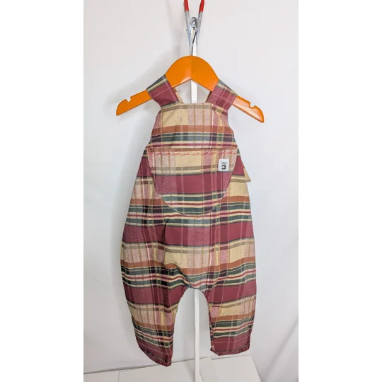 Tartan check kids Dungarees (12-18m)