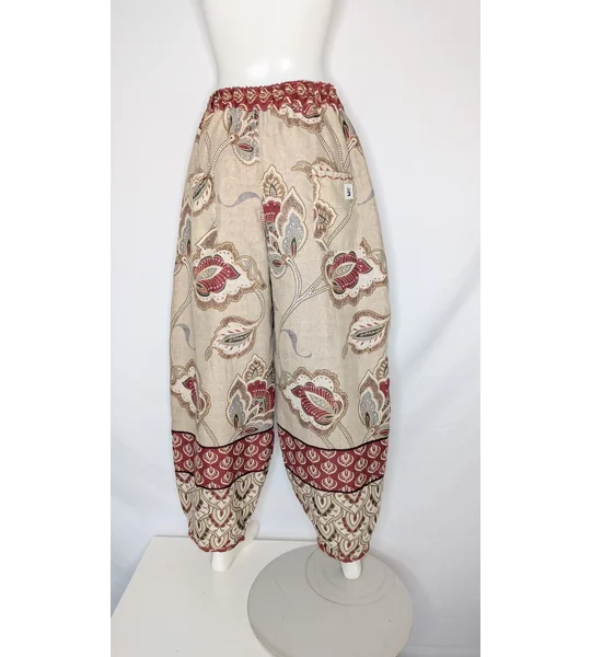 Barrel leg trousers: Size 16 ethnic bohemian,ornamental paisley
