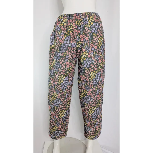Loose Fit Trousers, Size 12- garden green pansy