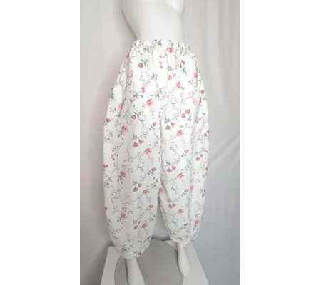 Reworked barrel Leg Trousers: Size 16, sweet ditsy vine