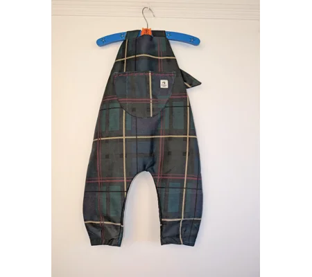 Tartan toddler dungarees,(2-3y) sustainable children's gift.