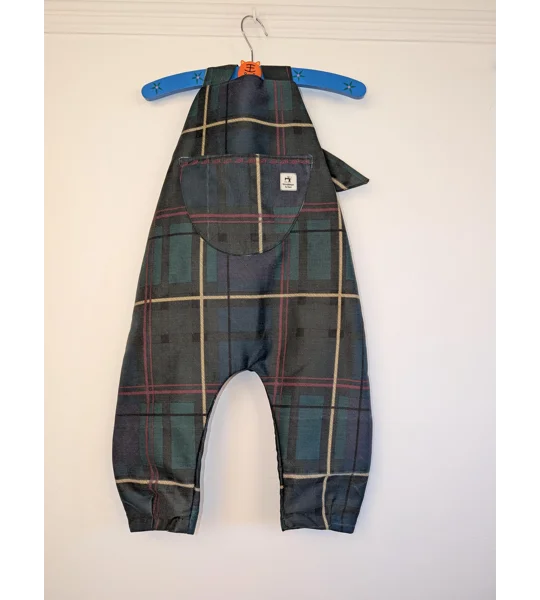 Tartan toddler dungarees,(2-3y) sustainable children's gift.