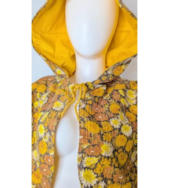 Whimsical Flower jacket: Unique Upcycled crop jacket, Size 10-12