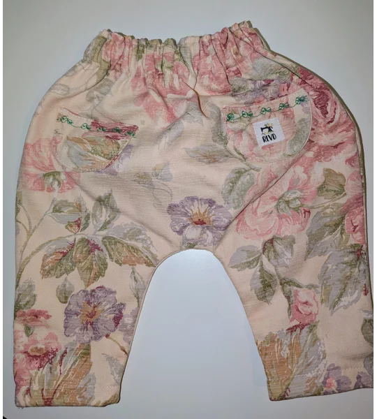 Baby trouser-pants. age 3-6m (vintage rose)