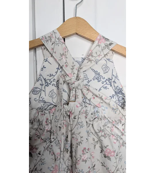 Vintage style kids Dungarees,(2-3y) ditsy cutie vines