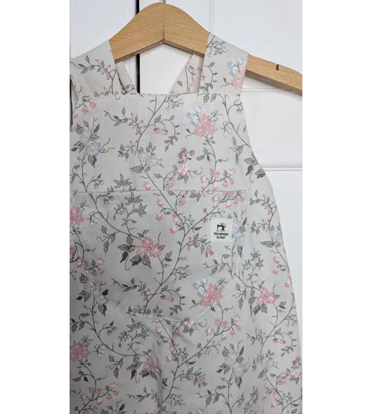 Vintage style kids Dungarees,(2-3y) ditsy cutie vines