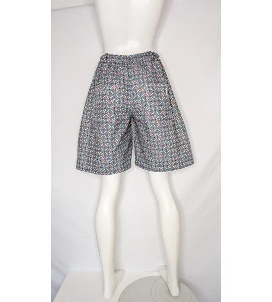 Shorts: size 12, geometric latticework with ditsy buds
