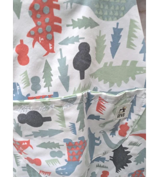 Child Dungarees, romper, age 3-6m dinosaur dungarees, sustainable clothing, reworked kids clothes