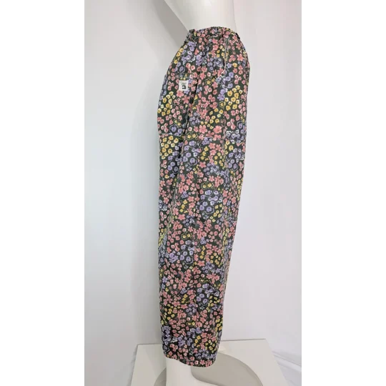 Loose Fit Trousers, Size 12- garden green pansy