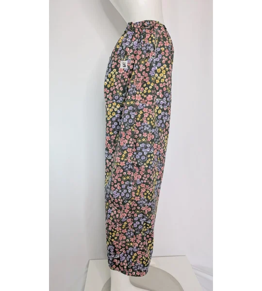 Loose Fit Trousers, Size 12- garden green pansy