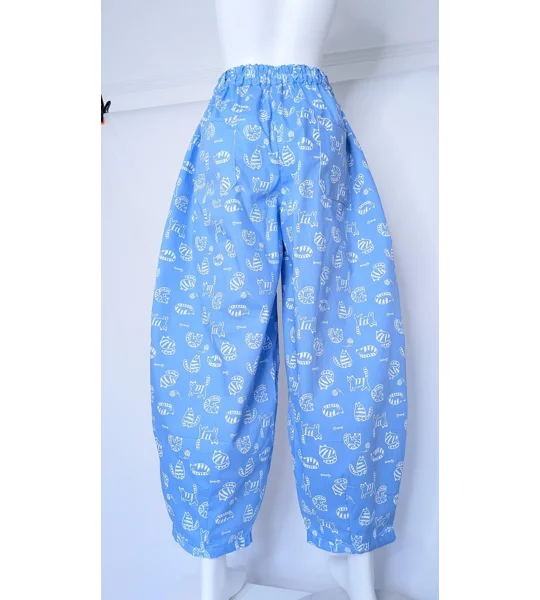 barrel Leg Trousers: Size 16 wool play cat