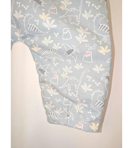 Dinosaur Dungarees, pastel blue(18-24y) sustainable children's gift.