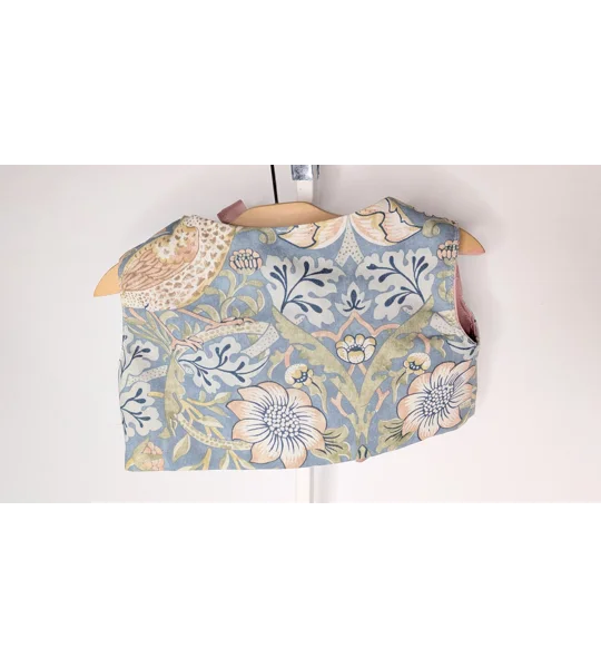 Vintage Floral Child Waistcoat, Reupholstered Cotton, Cottage Core Style (12-18m)