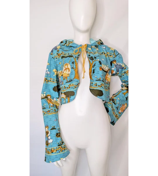 Kid core dolls pattern jacket: Unique crop jacket, Size 10-12