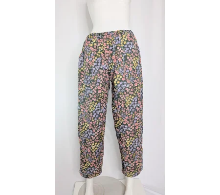 Loose Fit Trousers, Size 12- garden green pansy