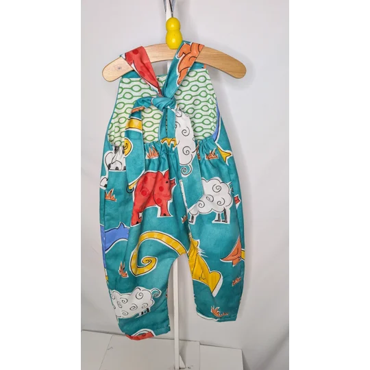 Toddler Dungarees, romper,(2-3yrs) farm cats