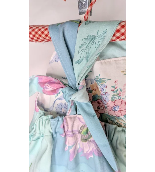 Vintage textiles poppy Print Baby Dungarees (12-18m)