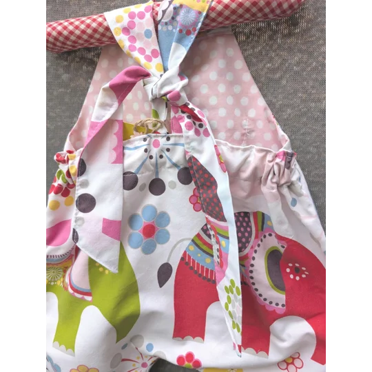 Baby Dungarees age 3-6m elephants-bright dungarees kids-baby gift ethical-reworked baby-sustainable 