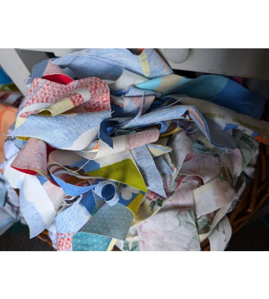 Recycled Mixed Fabric Scrap Bundle: Craft Project Textiles