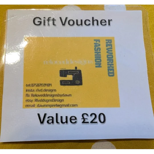 Reloved Designs Fashion Voucher, Reworked Clothing Gift Card