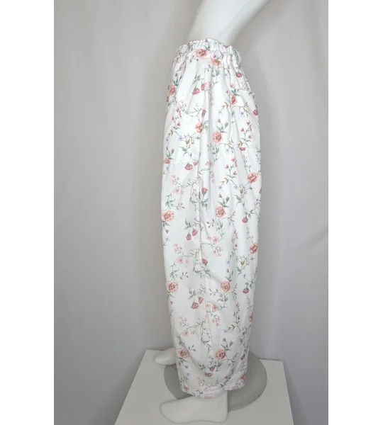 Reworked barrel Leg Trousers: Size 16, sweet ditsy vine