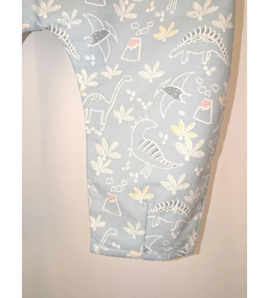 Dinosaur Dungarees, pastel blue(18-24y) sustainable children's gift.