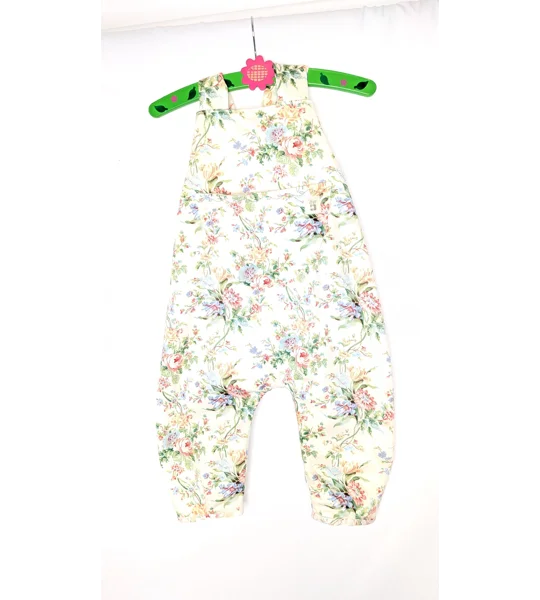 toddler dungarees,(2-3y) Rosey garden, handmade children's gift.